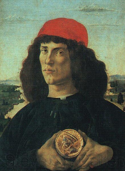 Sandro Botticelli Portrait of a Man with a Medal Norge oil painting art